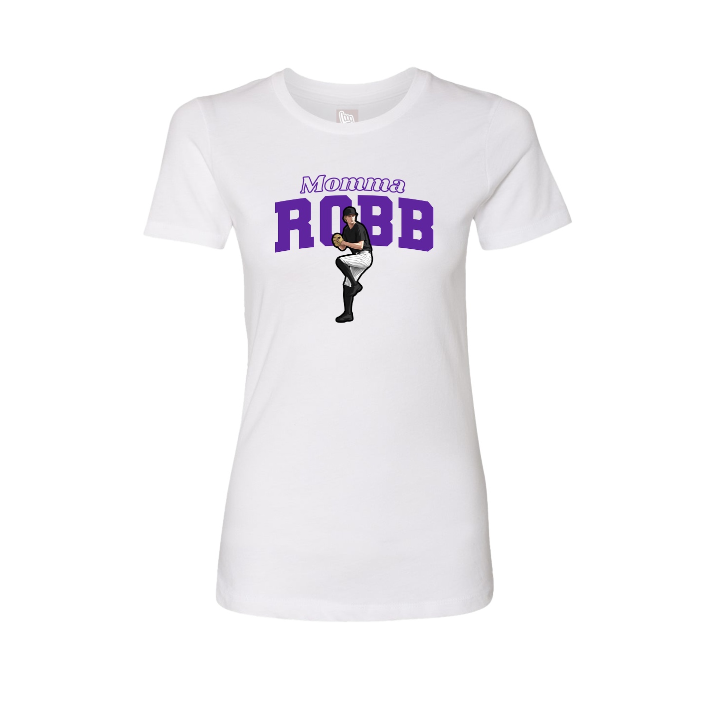 Womens Tee — Mothers Day Block in White