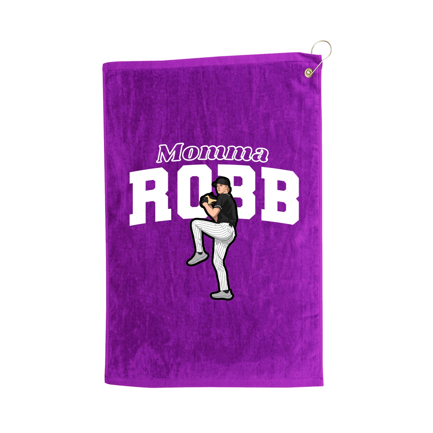 Golf Towel — Mothers Day Block in Purple