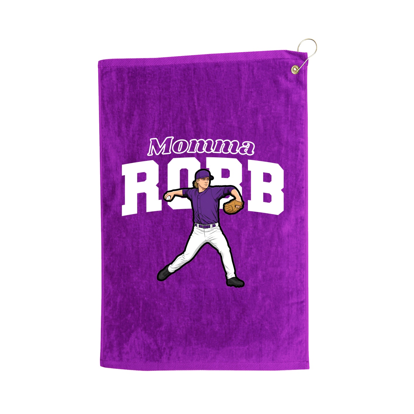 Golf Towel — Mothers Day Block in Purple