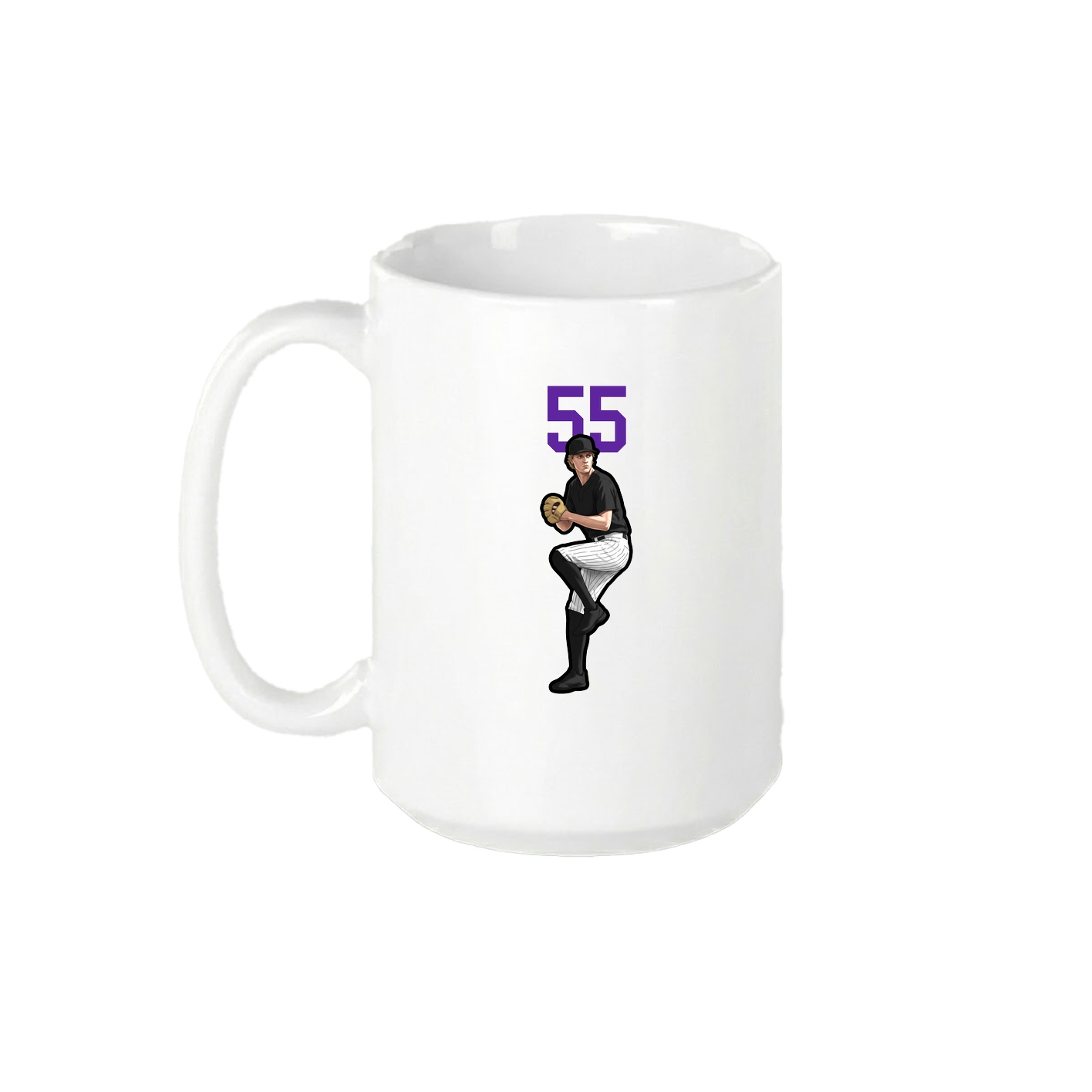 15oz Coffee Mug — Number Top in White