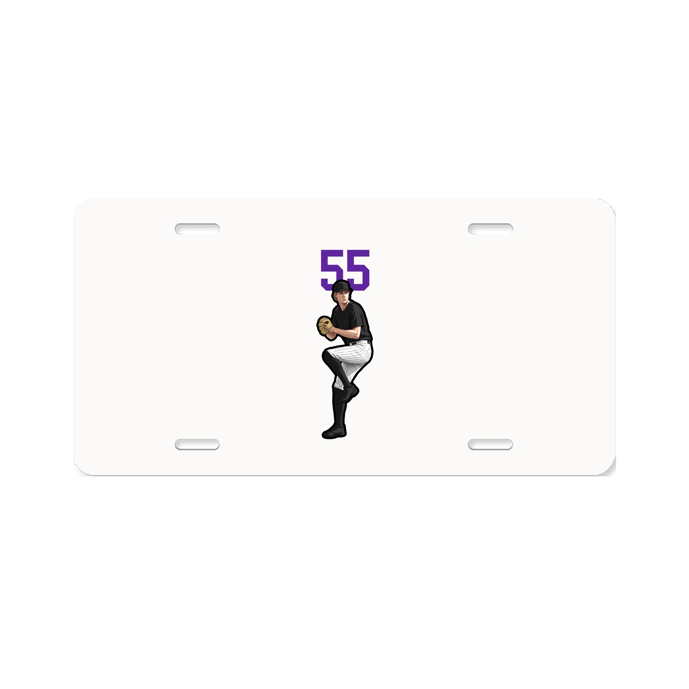License Plate — Number Top in Classic