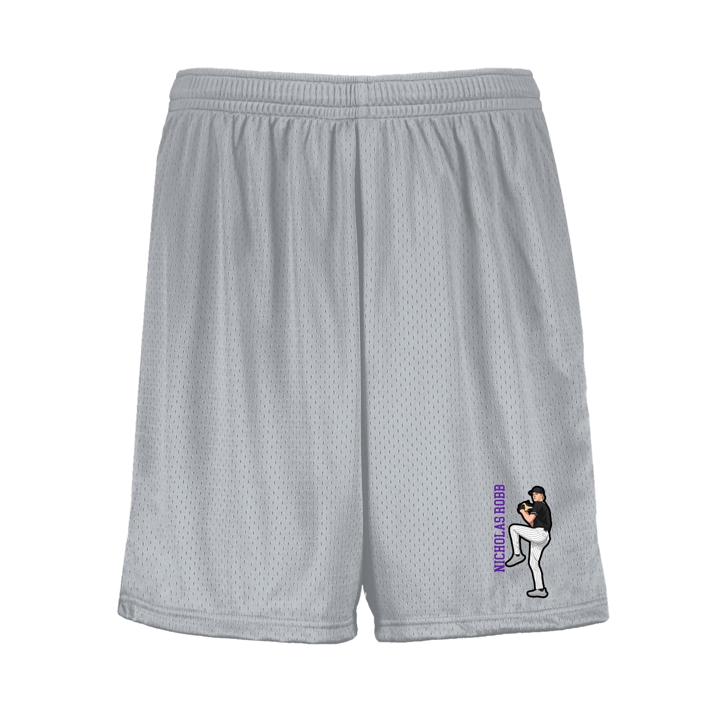 Shorts — Name Vertical in Silver