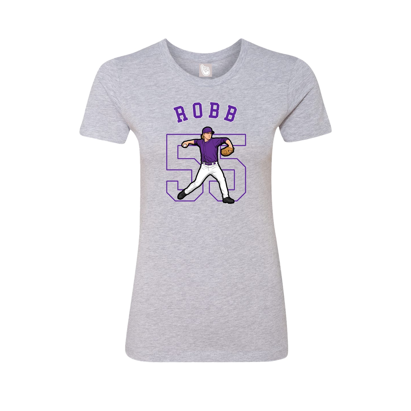 Fitted Women's Tee — Shirsey Arch in Grey