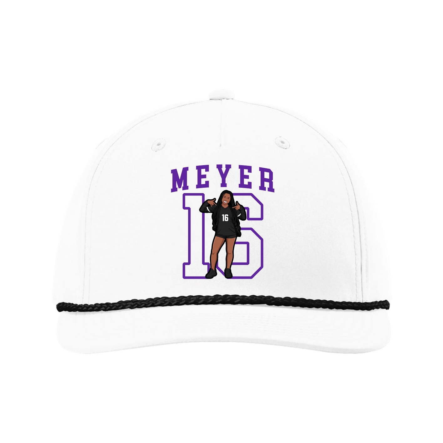 Five-Panel Classic Rope Cap — Shirsey in White