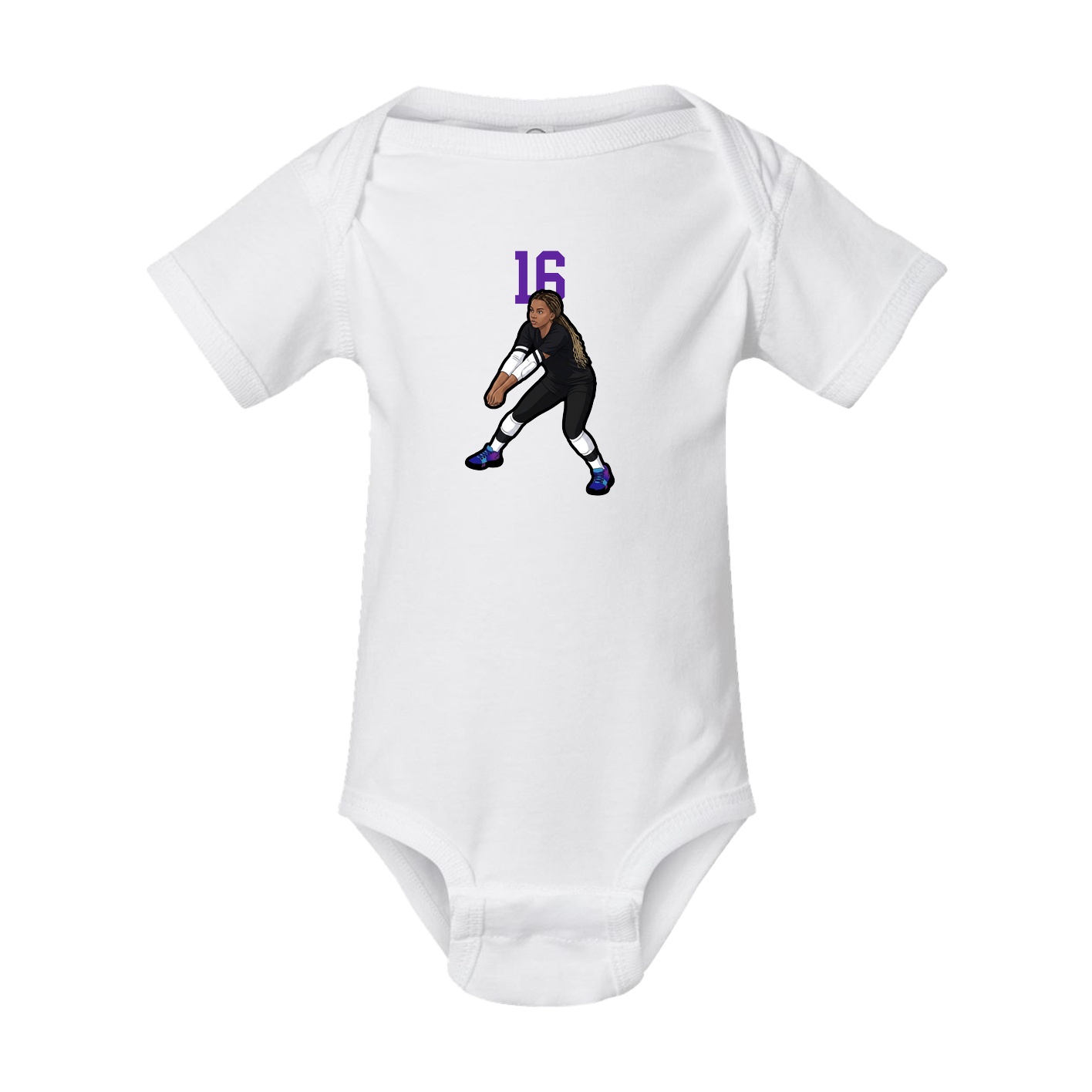 Baby Onesie — Number Top in White