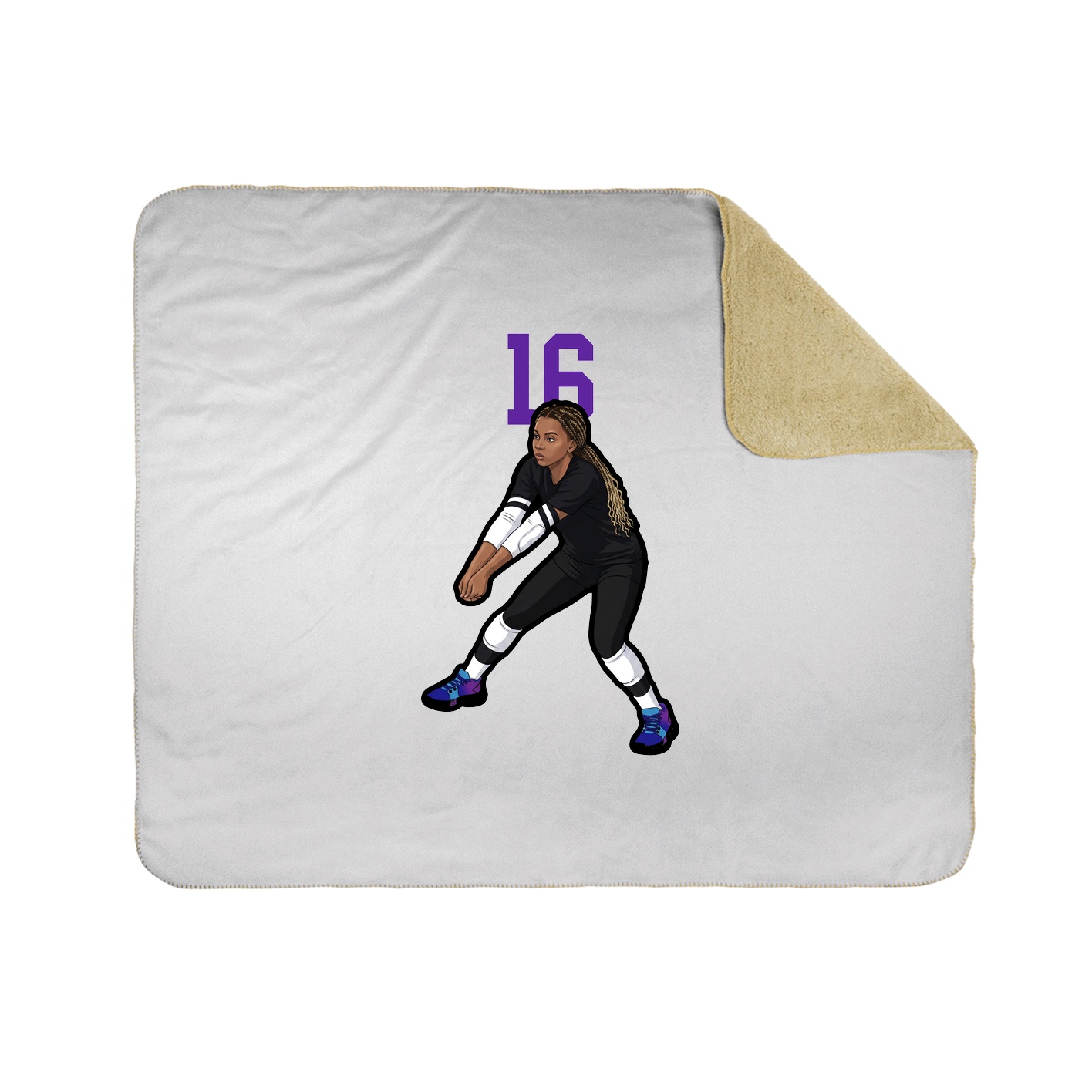 Throw Blanket — Number Top in White