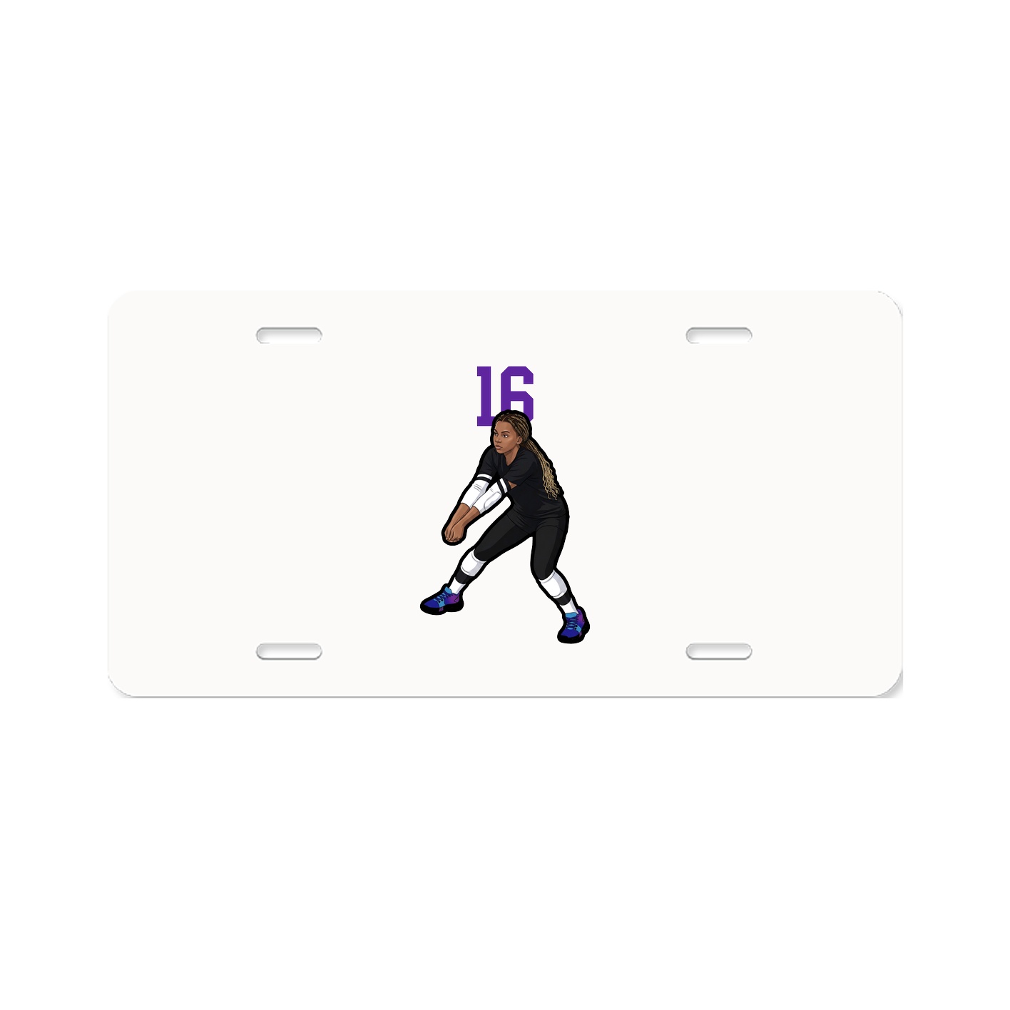 License Plate — Number Top in Classic