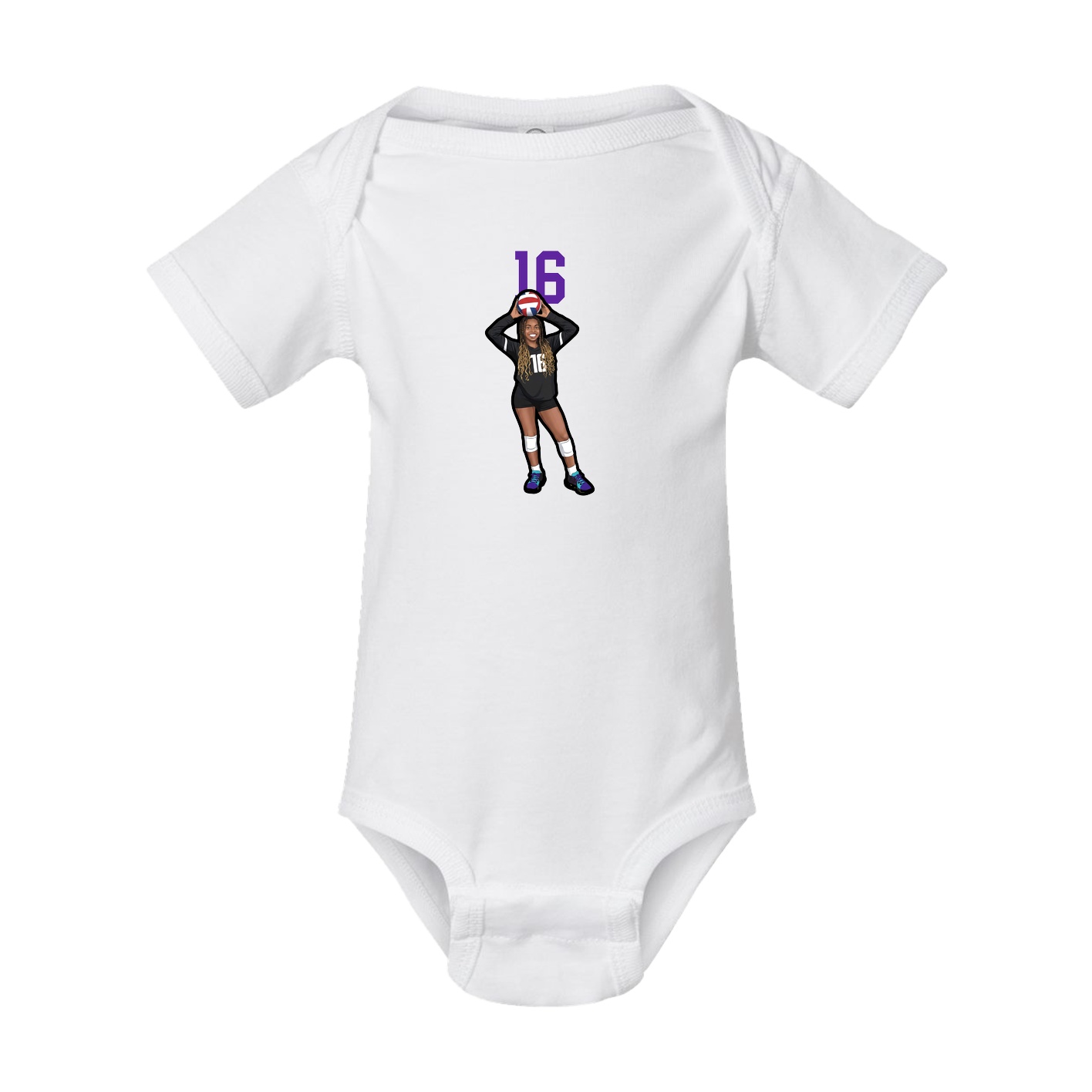 Baby Onesie — Number Top in White