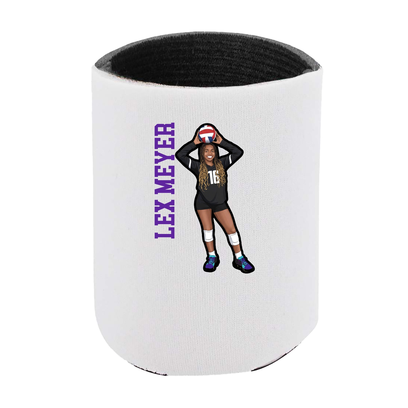 Can Holder — Name Vertical in White