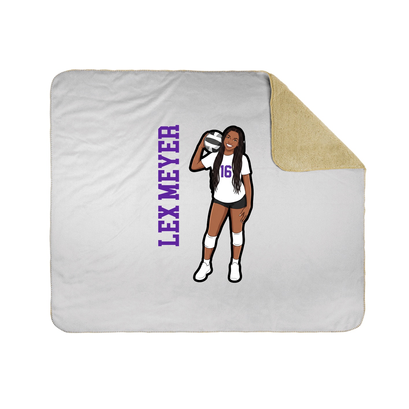 50x60 Sherpa Lined Throw Blanket