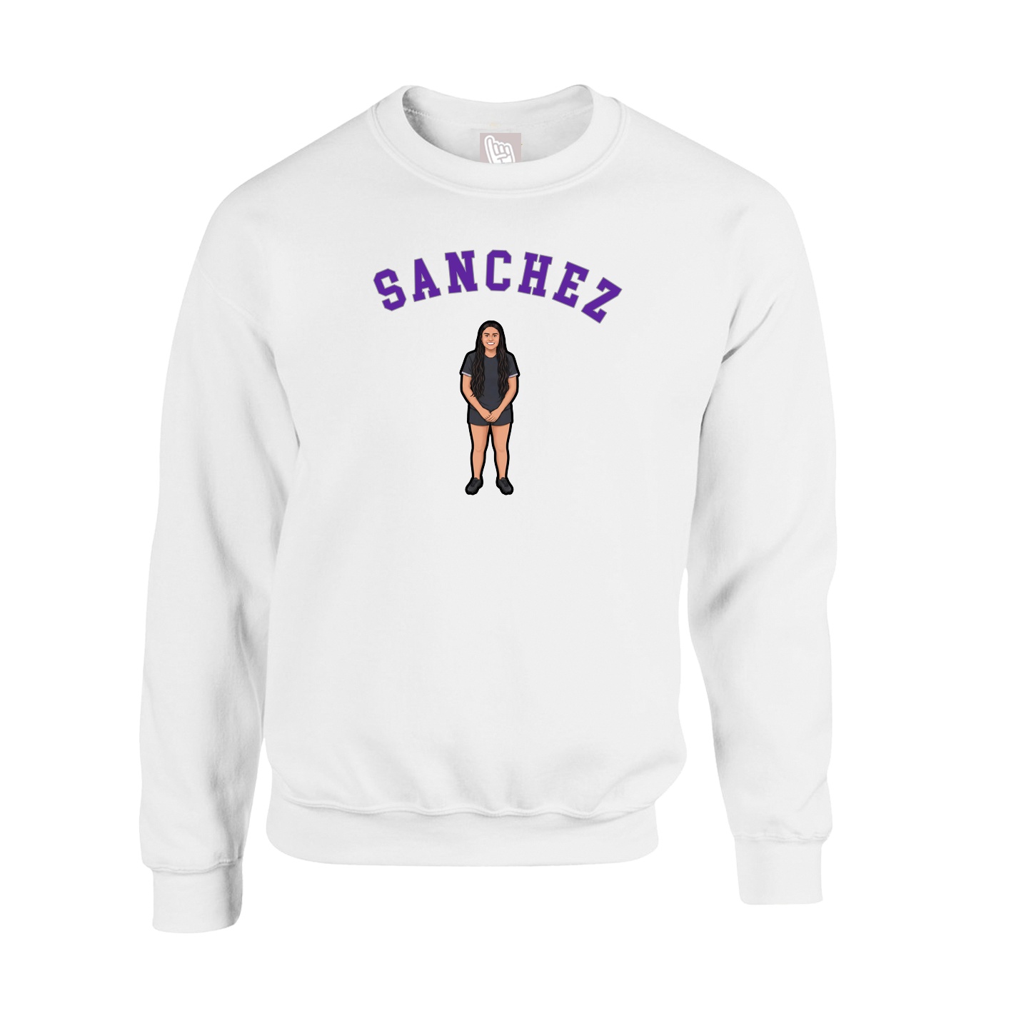 Fleece Crew — Shirsey Arch in White