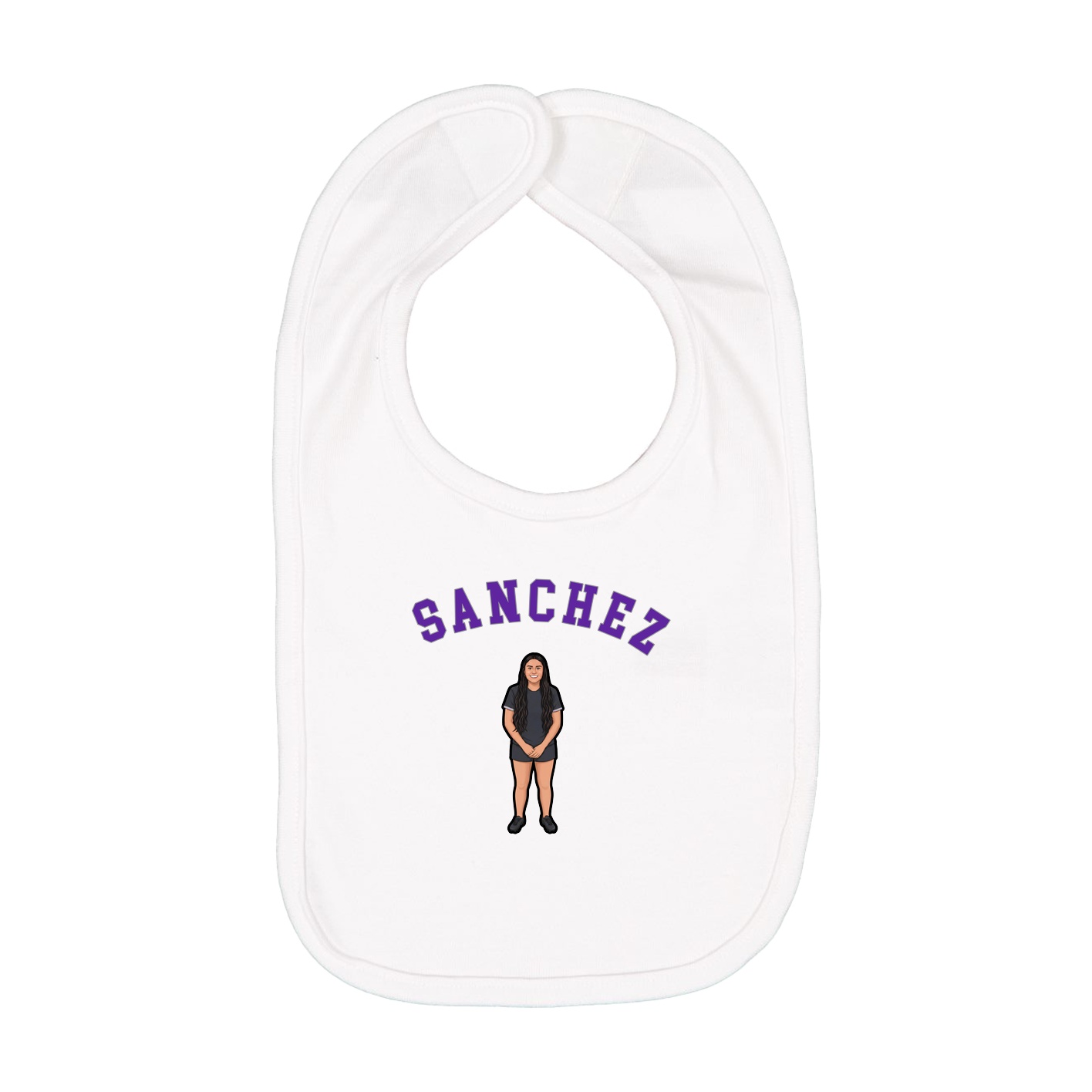 Infant Bib — Shirsey Arch in White