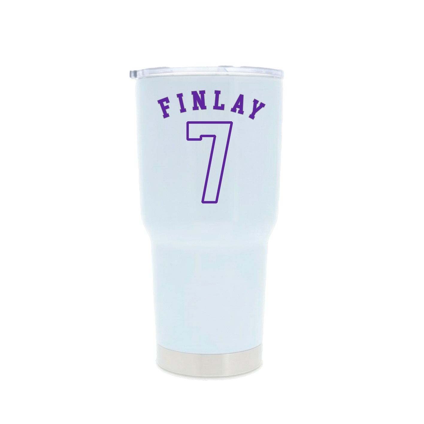 30oz Stainless Steel Tumbler — Shirsey Arch in White