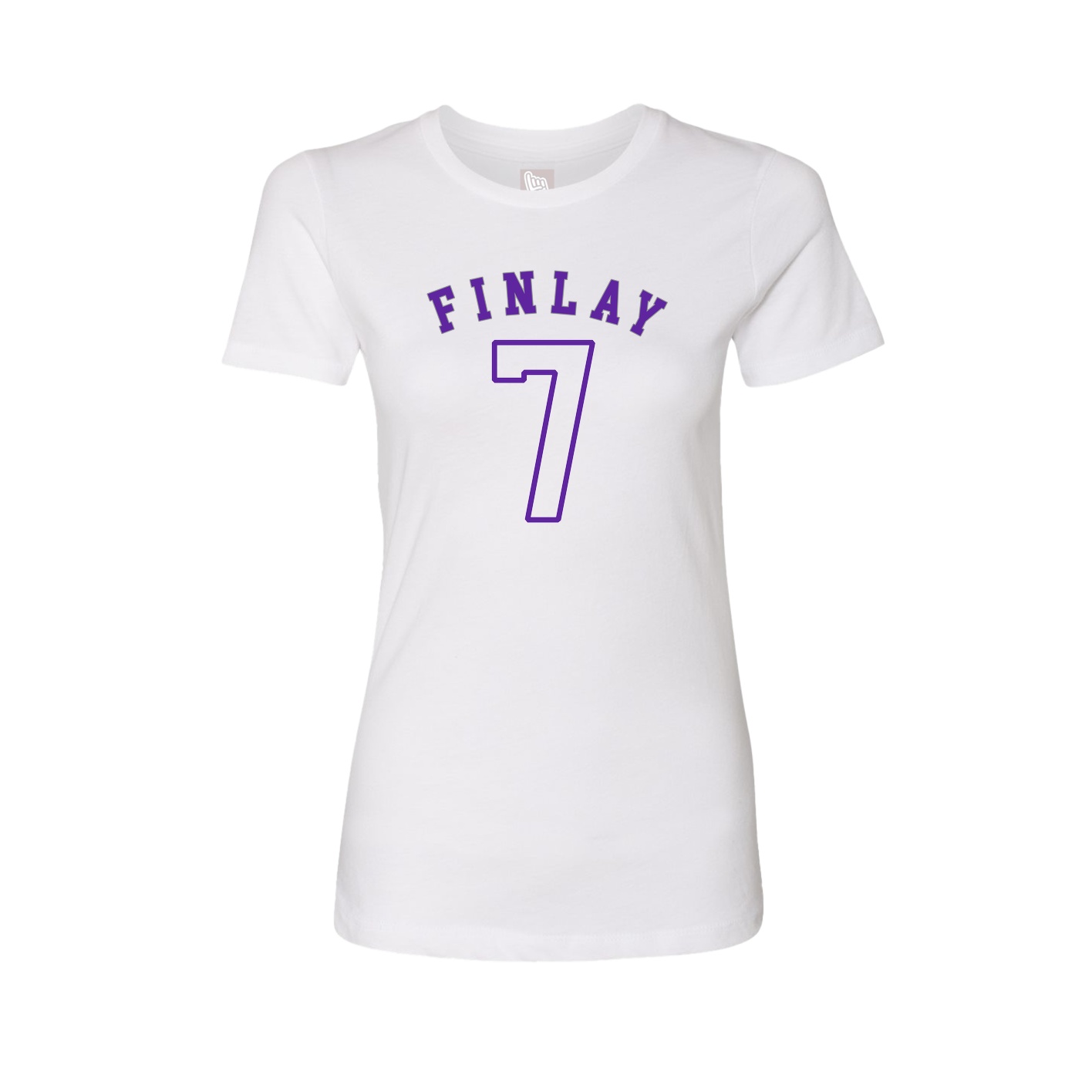 Fitted Women's Tee — Shirsey Arch in White