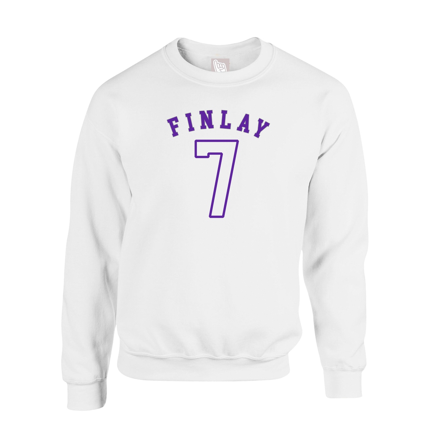 Fleece Crew — Shirsey Arch in White