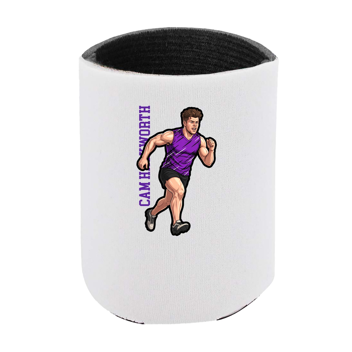 Can Holder — Name Vertical in White