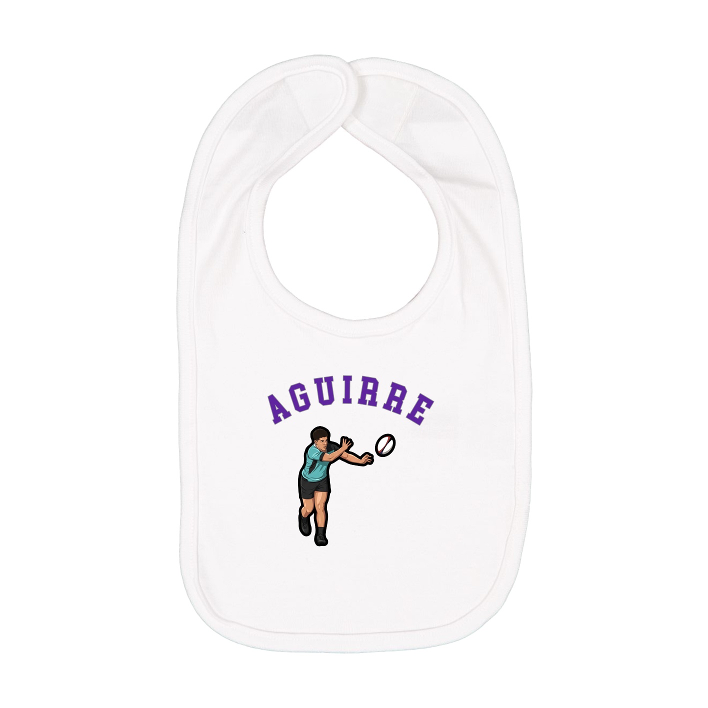 Infant Bib — Shirsey Arch in White