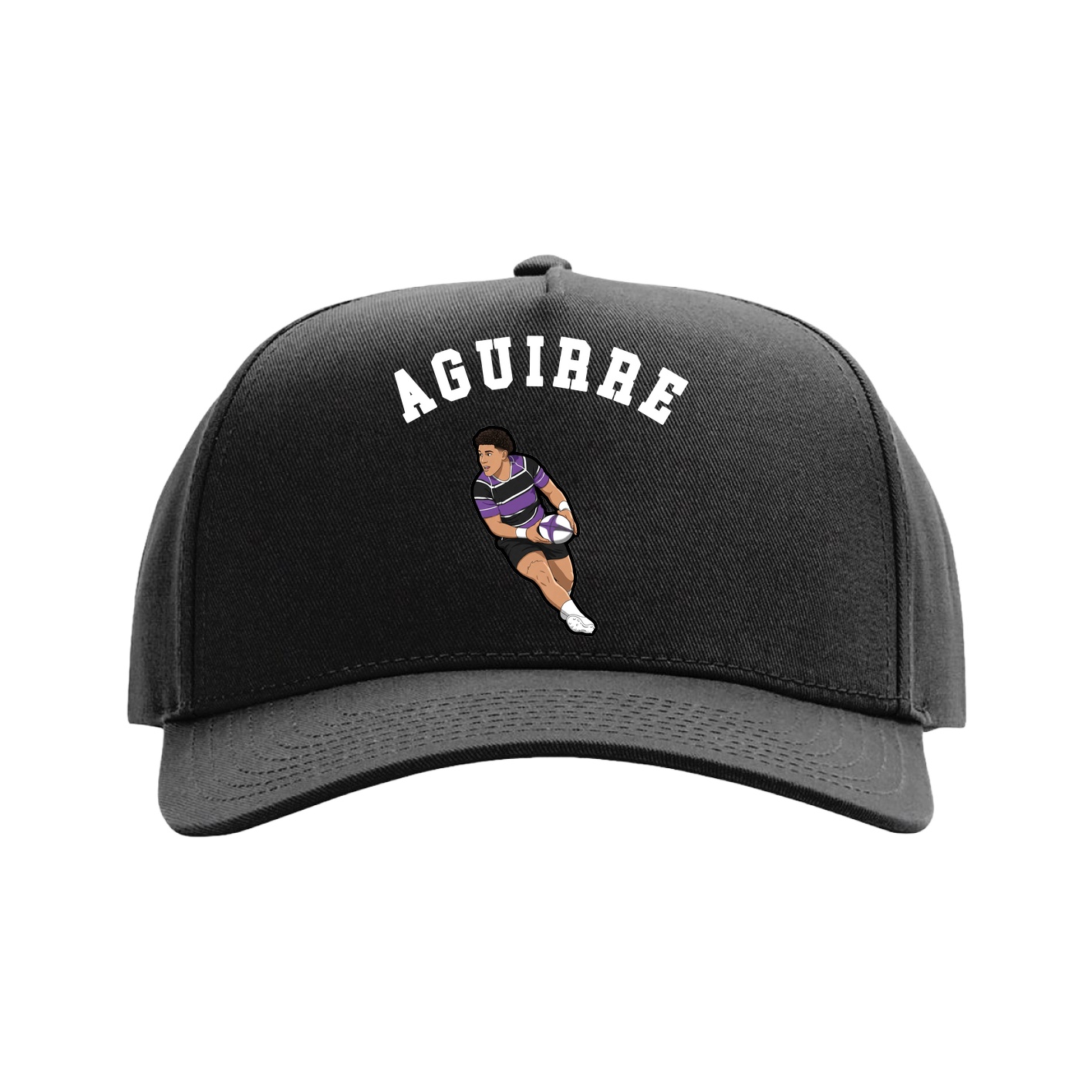 Full Fabric Five-Panel Champ Cap — Shirsey Arch in Black