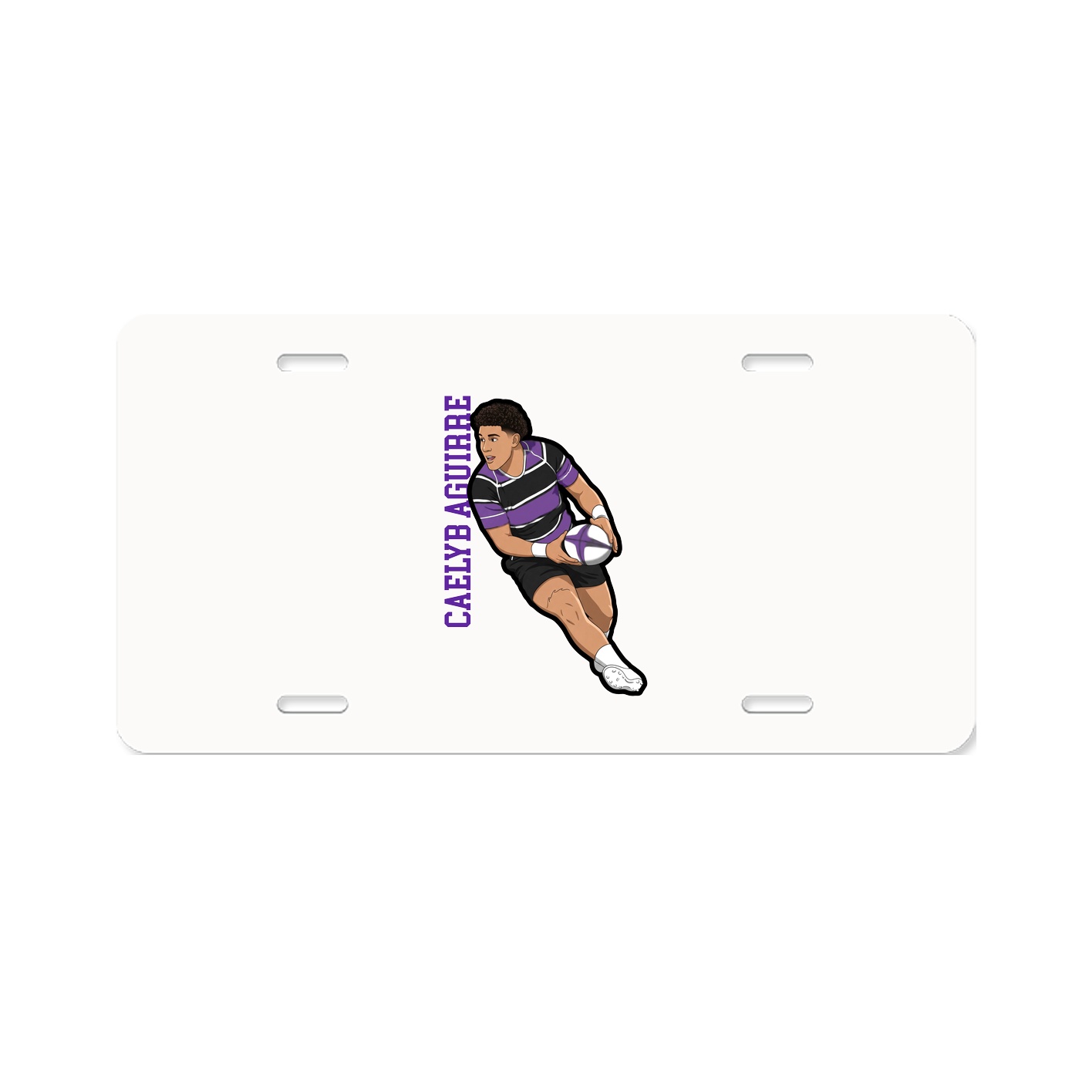 License Plate — Name Vertical in Classic