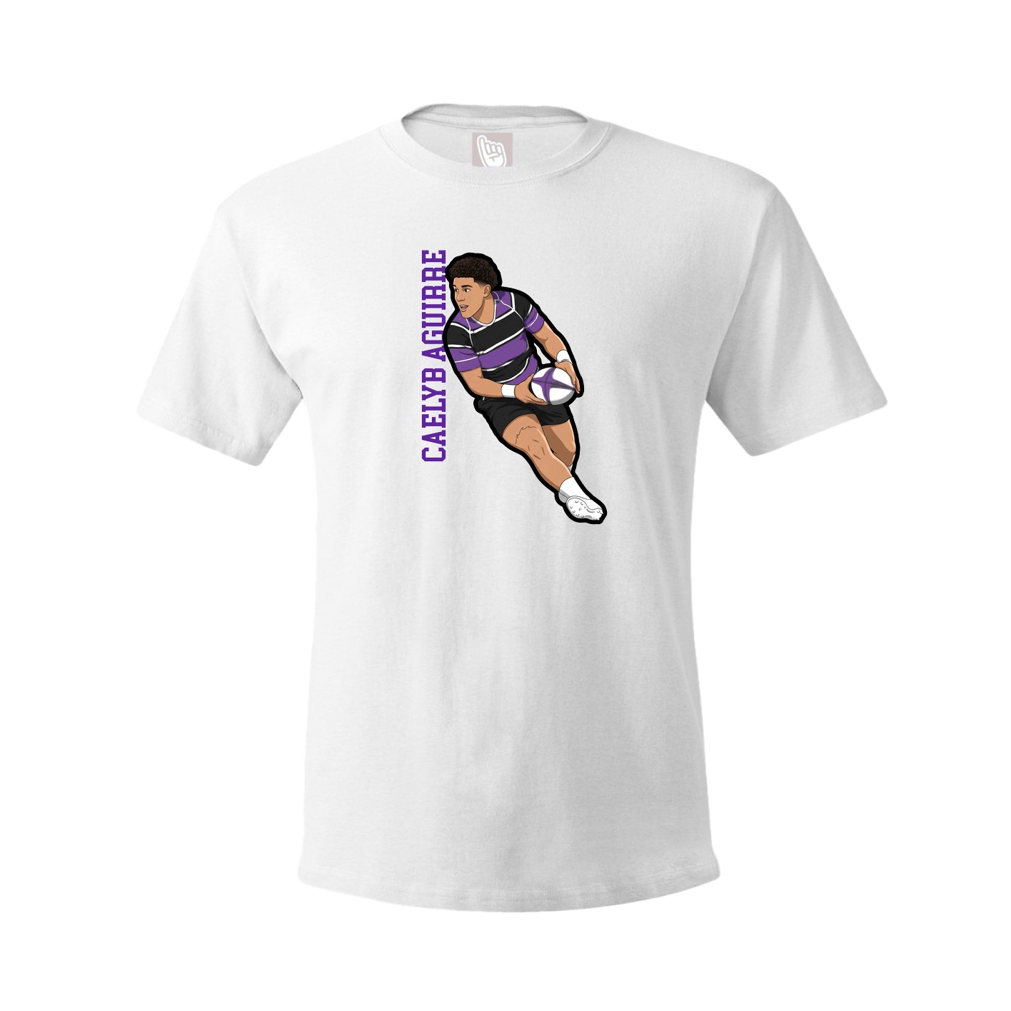 Tee — Name Vertical in White