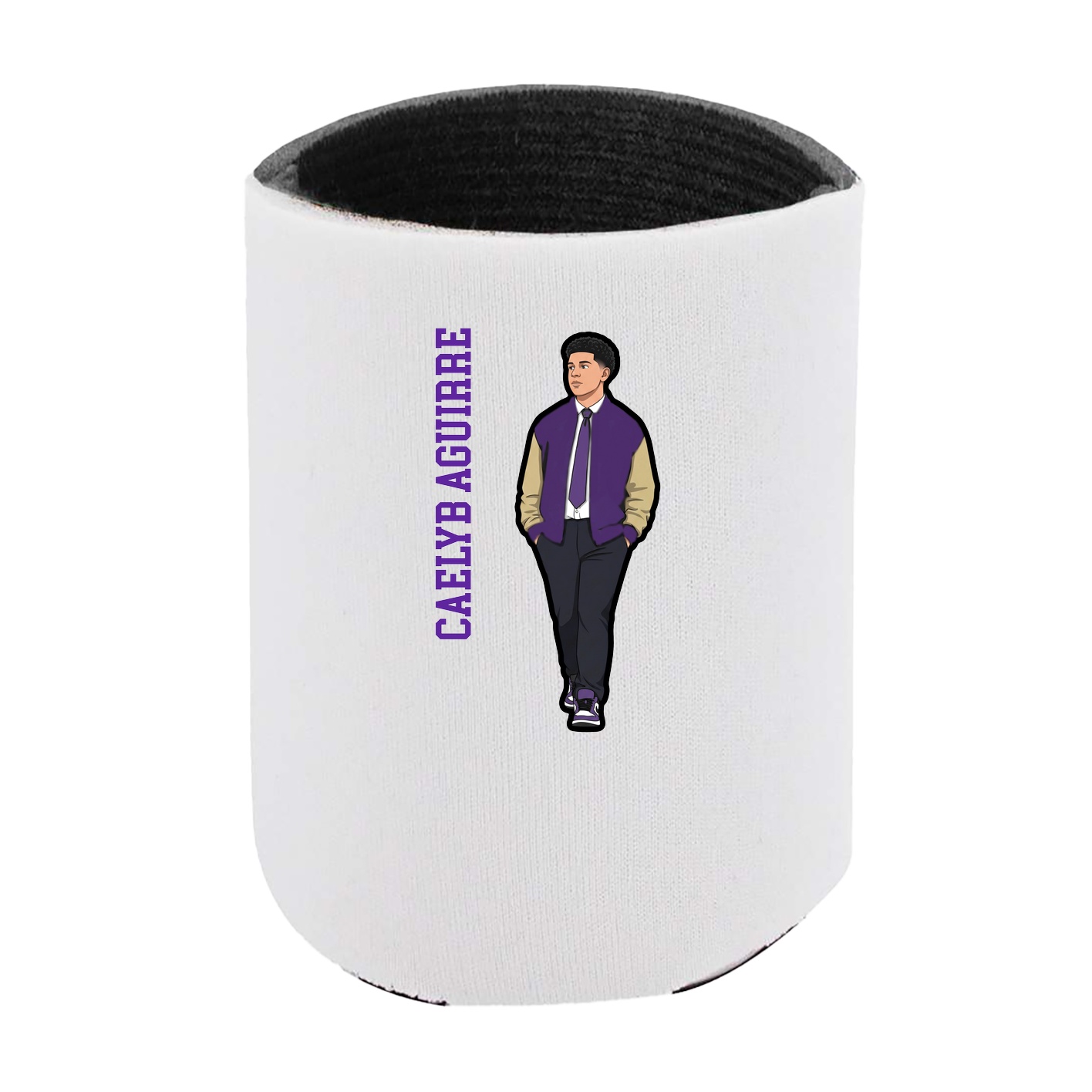 Can Holder — Name Vertical in White