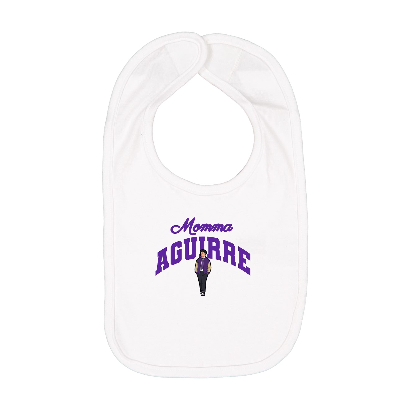 Infant Bib — Mothers Day Arch in White
