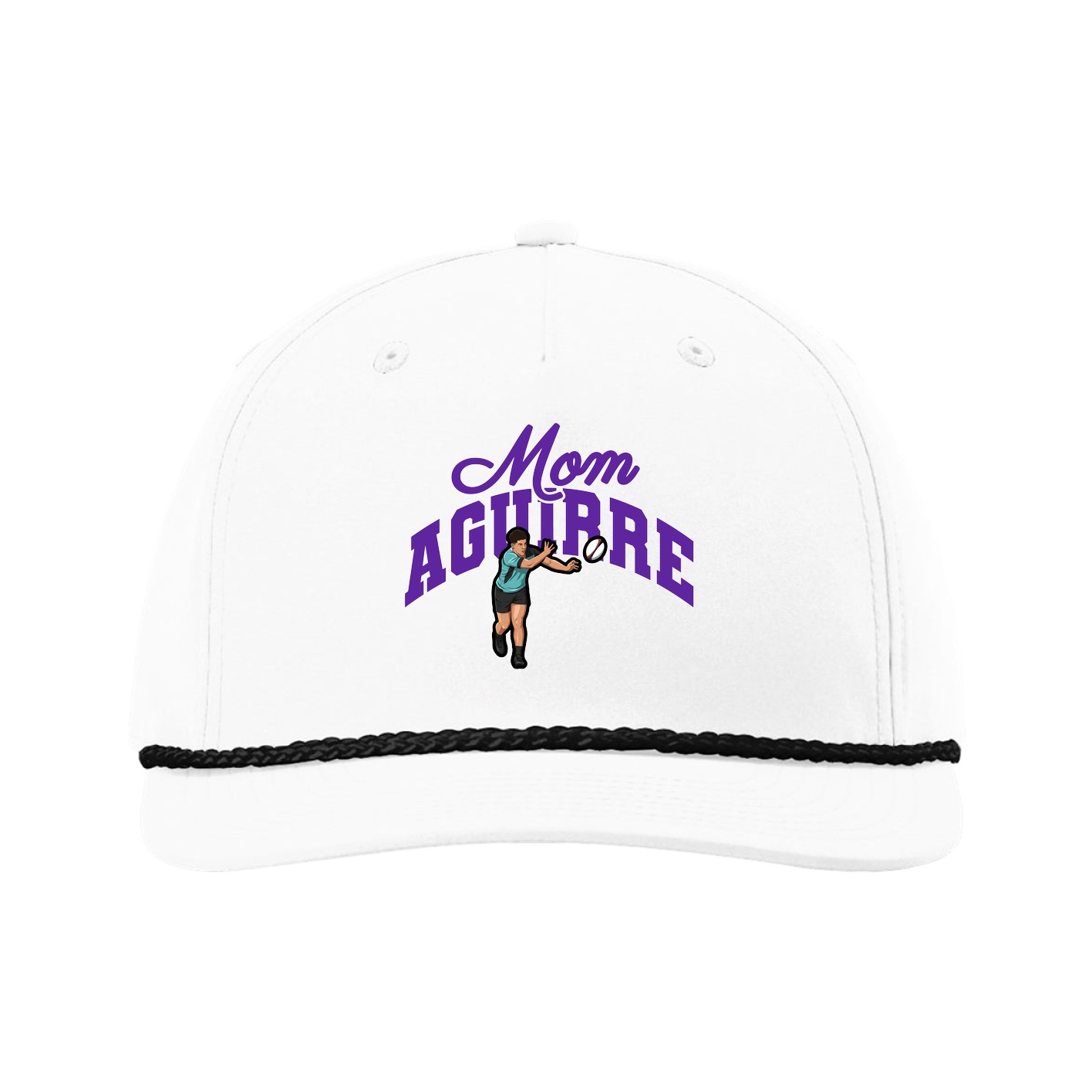 Five-Panel Classic Rope Cap — Mothers Day Arch in White