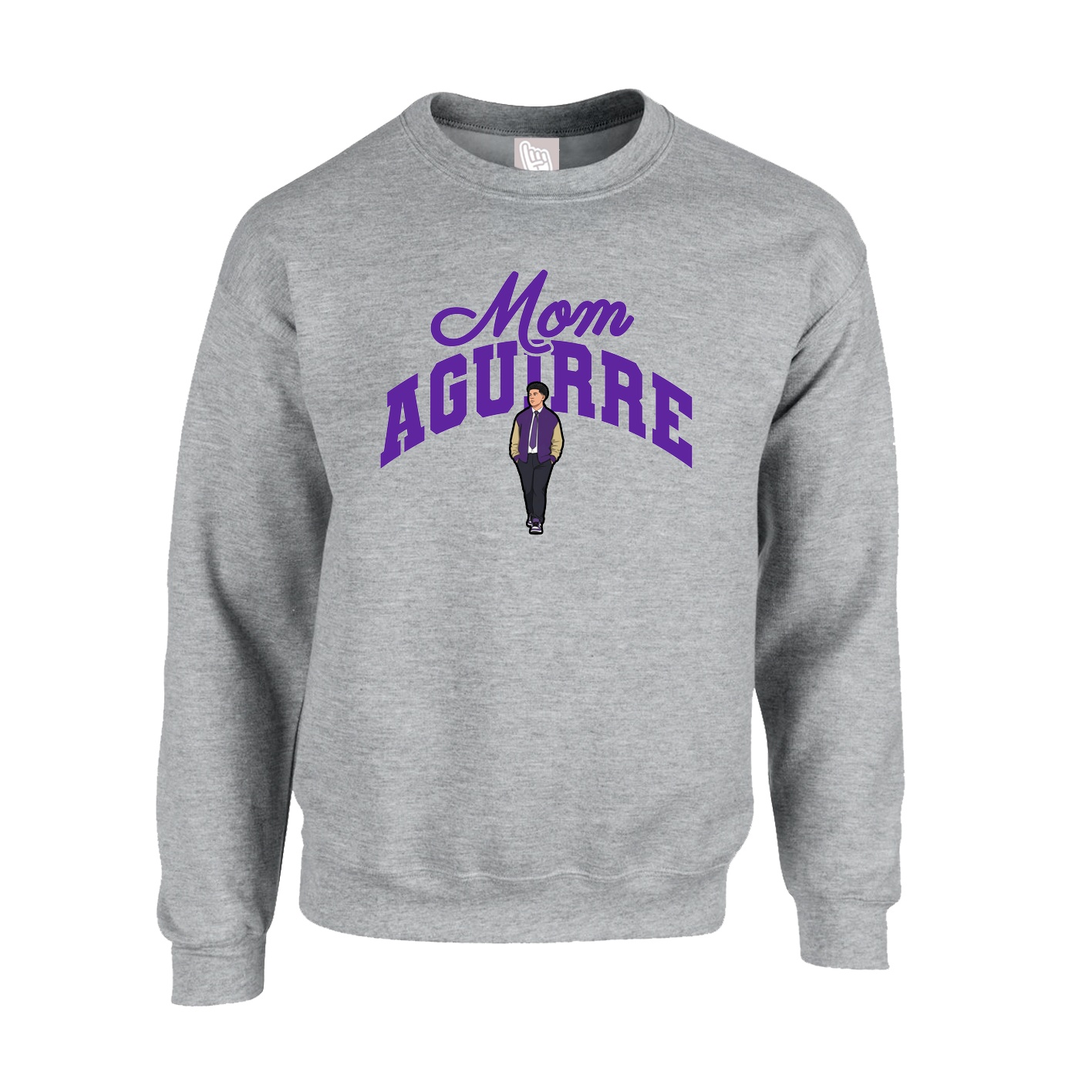 Fleece Crew — Mothers Day Arch in Grey