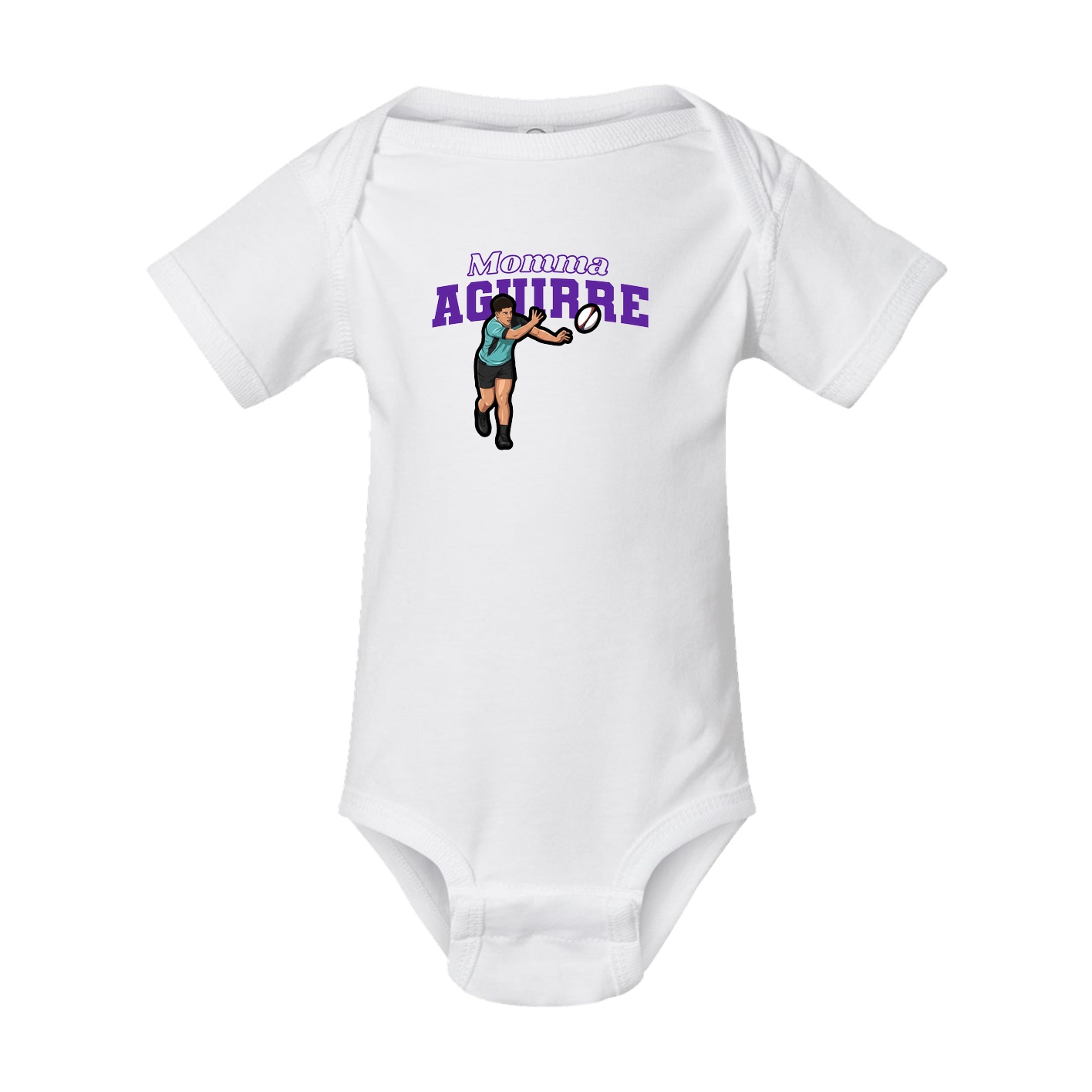 Baby Onesie — Mothers Day Block in White