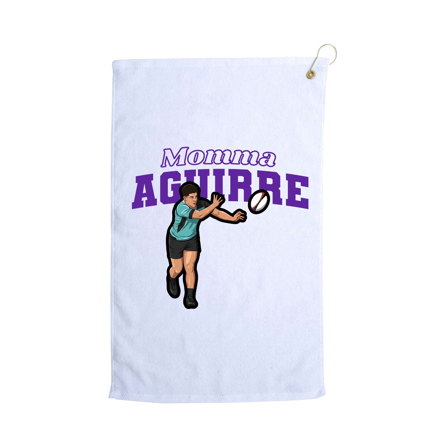 Golf Towel — Mothers Day Block in White