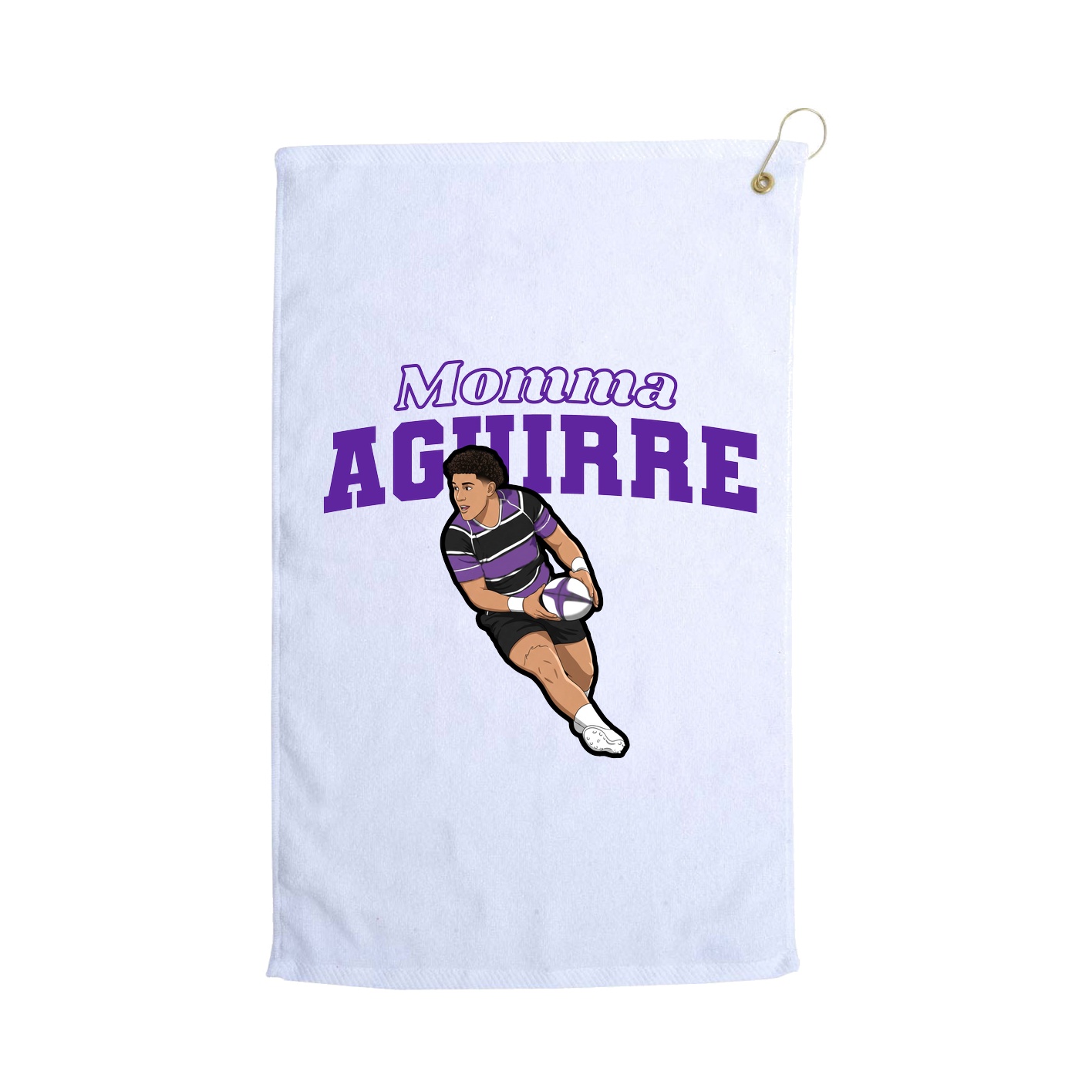 Golf Towel — Mothers Day Block in White
