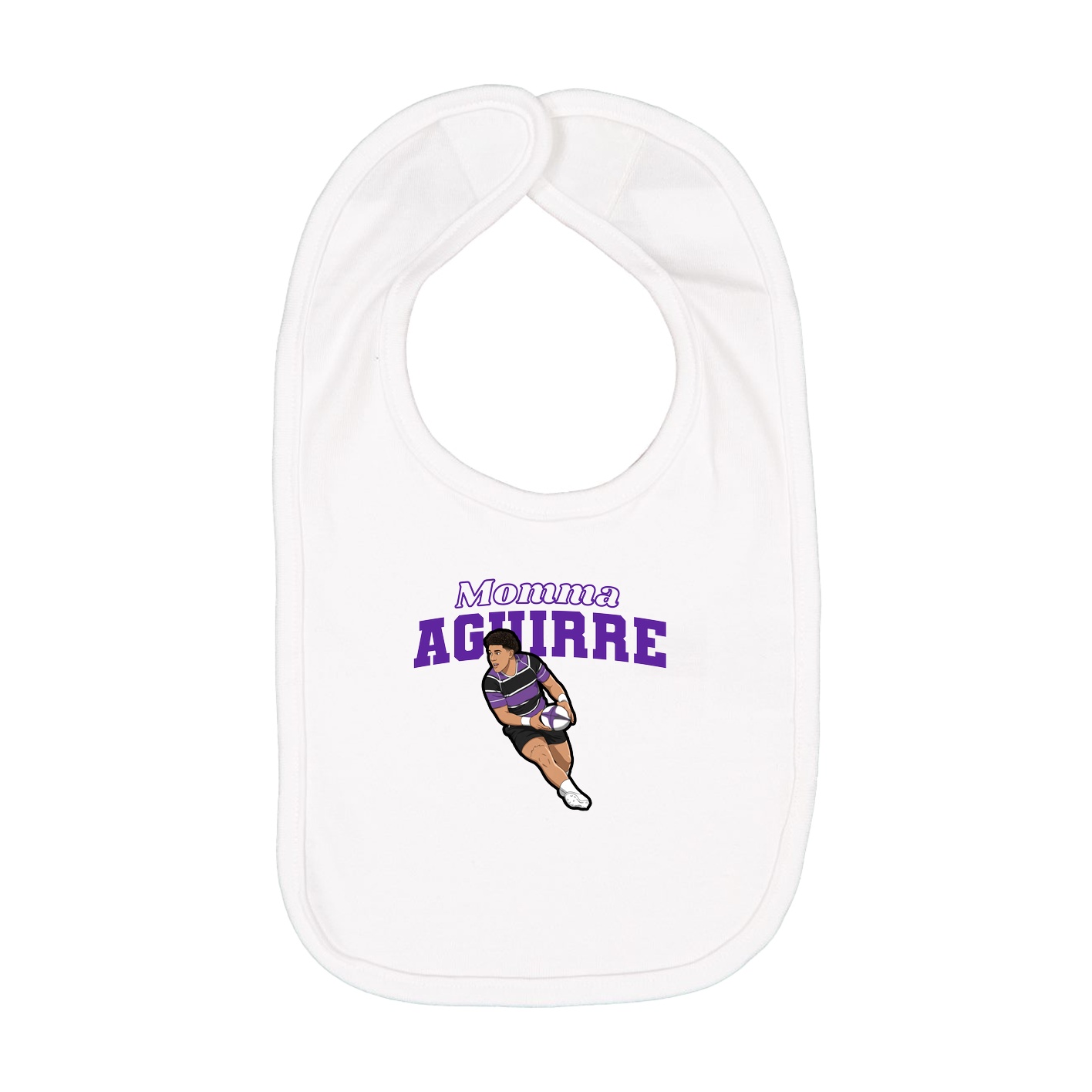 Infant Bib — Mothers Day Block in White
