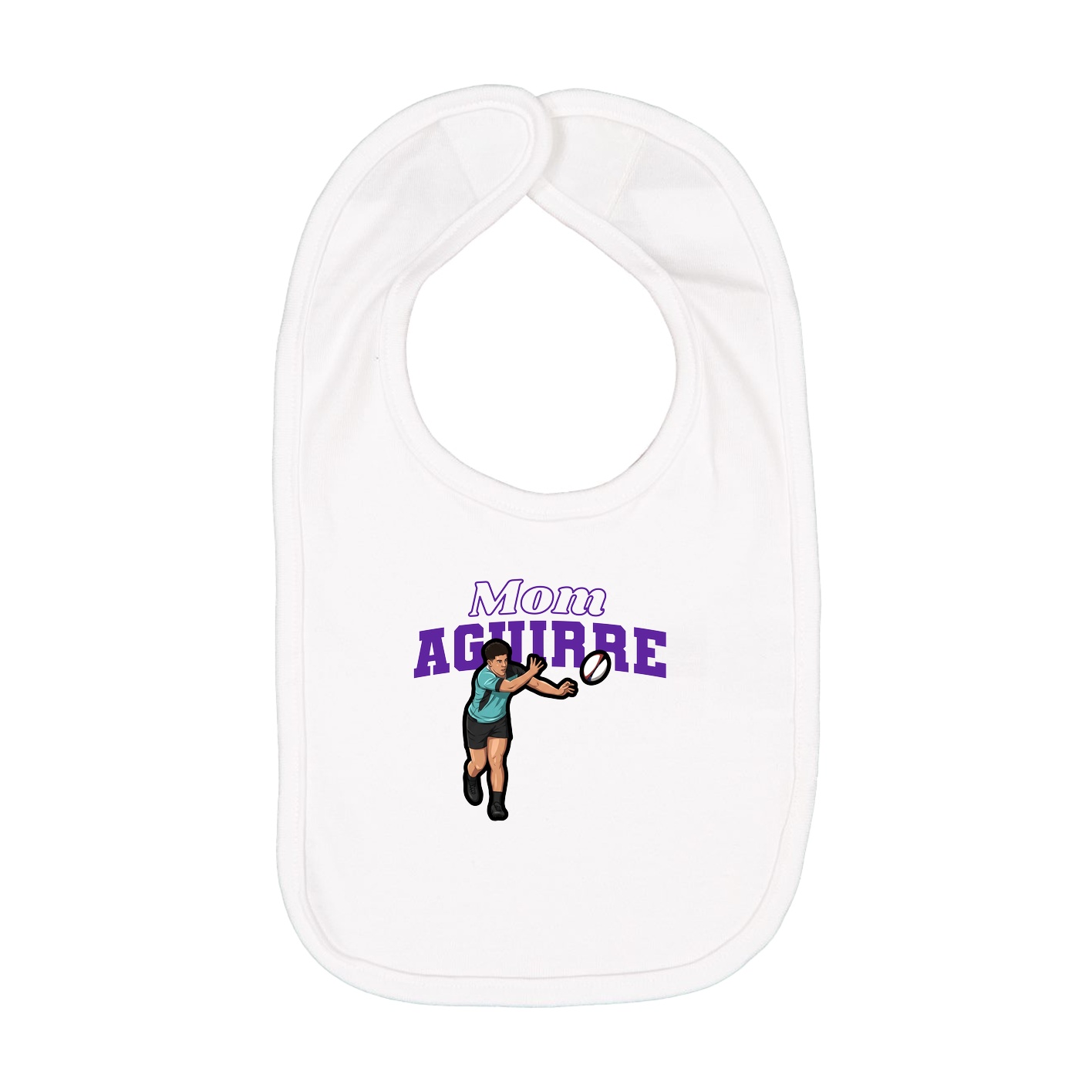 Infant Bib — Mothers Day Block in White