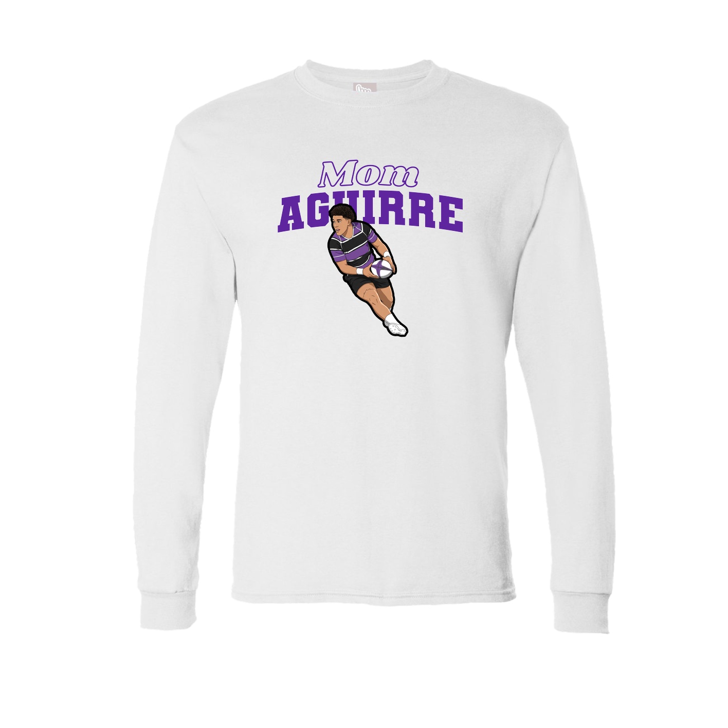 Long Sleeve Tee — Mothers Day Block in White