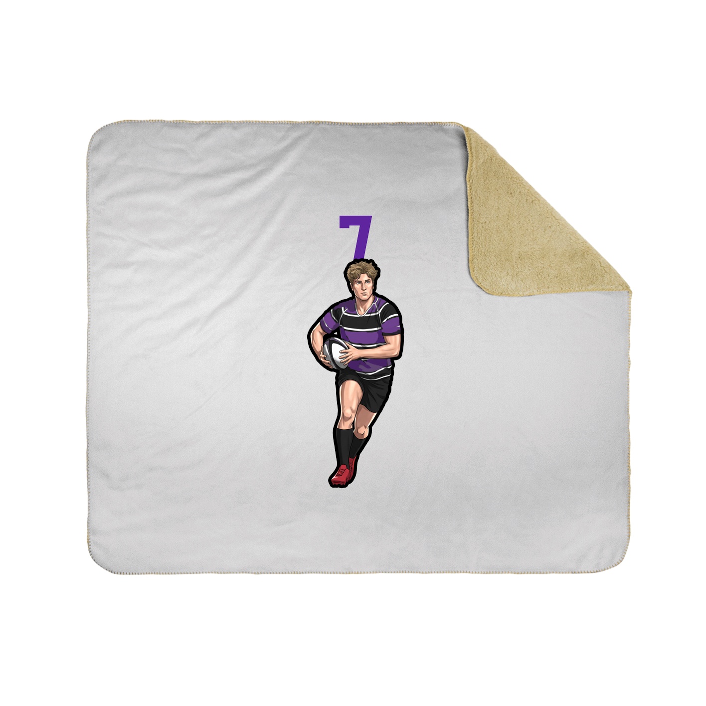Throw Blanket — Number Top in White