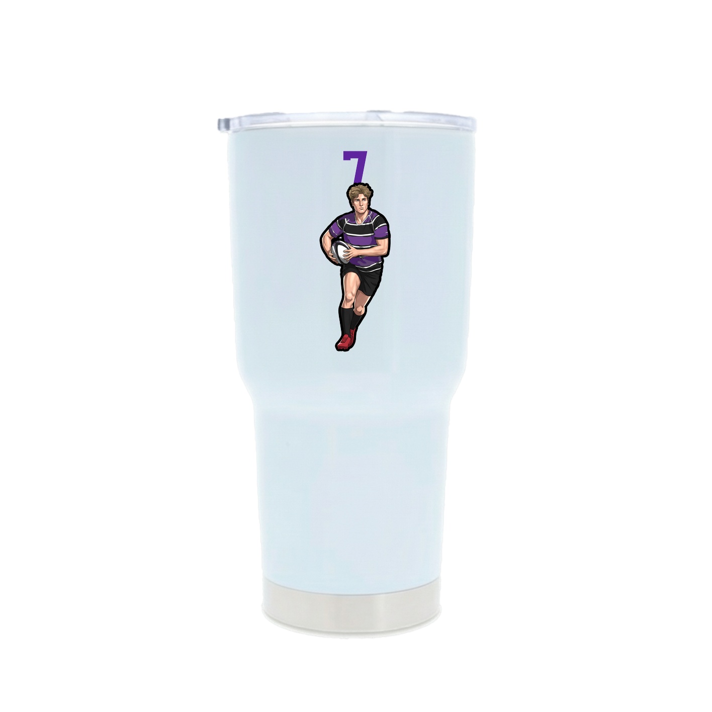30oz Stainless Steel Tumbler — Number Top in White