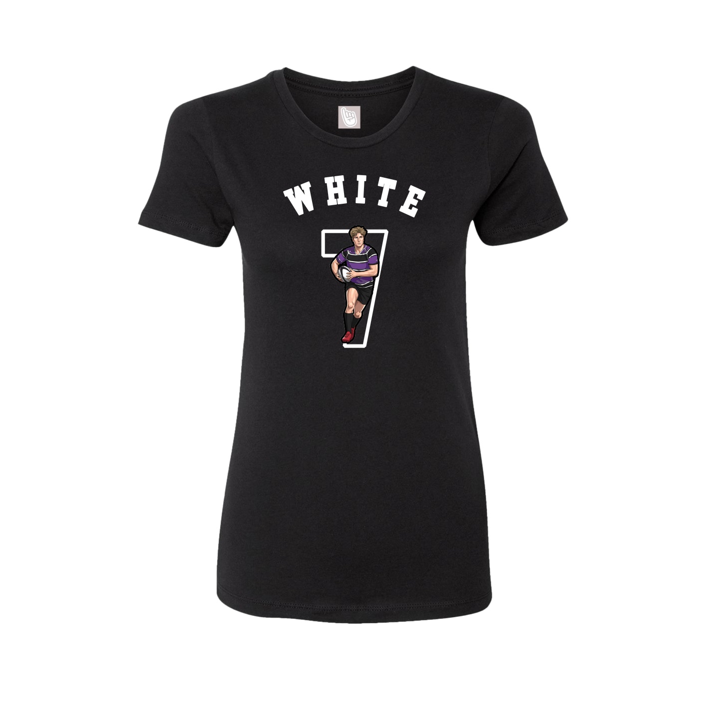 Fitted Women's Tee — Shirsey Arch in Black