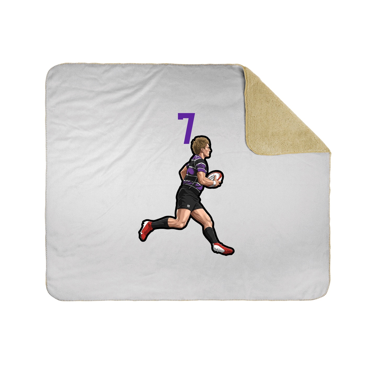 Throw Blanket — Number Top in White