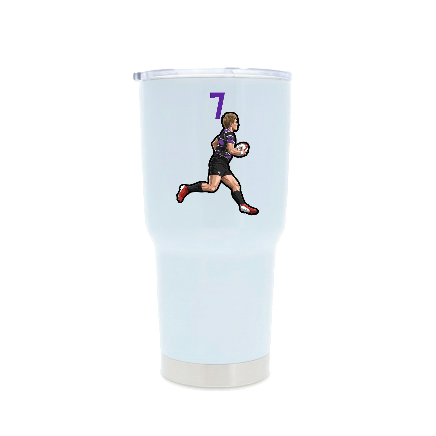 30oz Stainless Steel Tumbler — Number Top in White