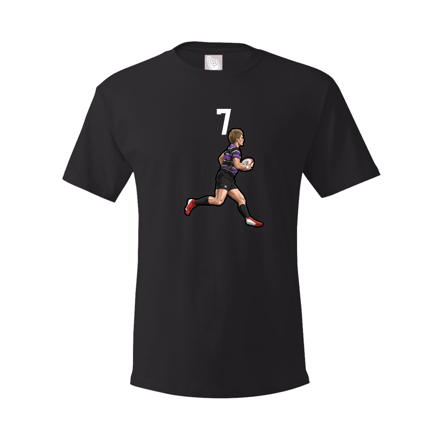 Youth Tee — Number Top in Black
