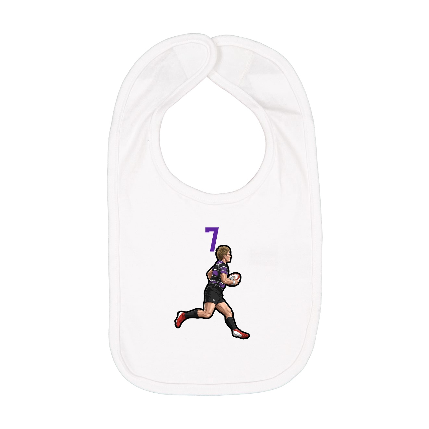 Infant Bib — Number Top in White
