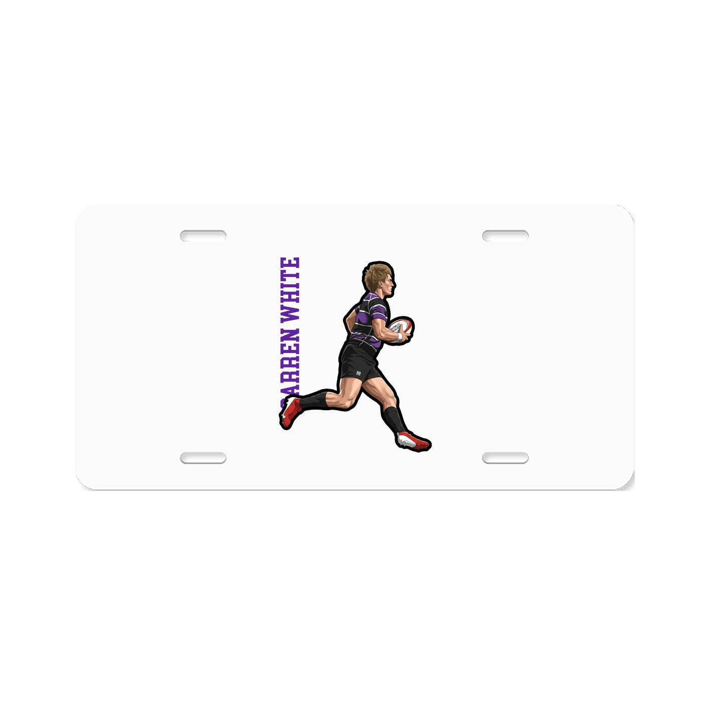 License Plate — Name Vertical in Classic