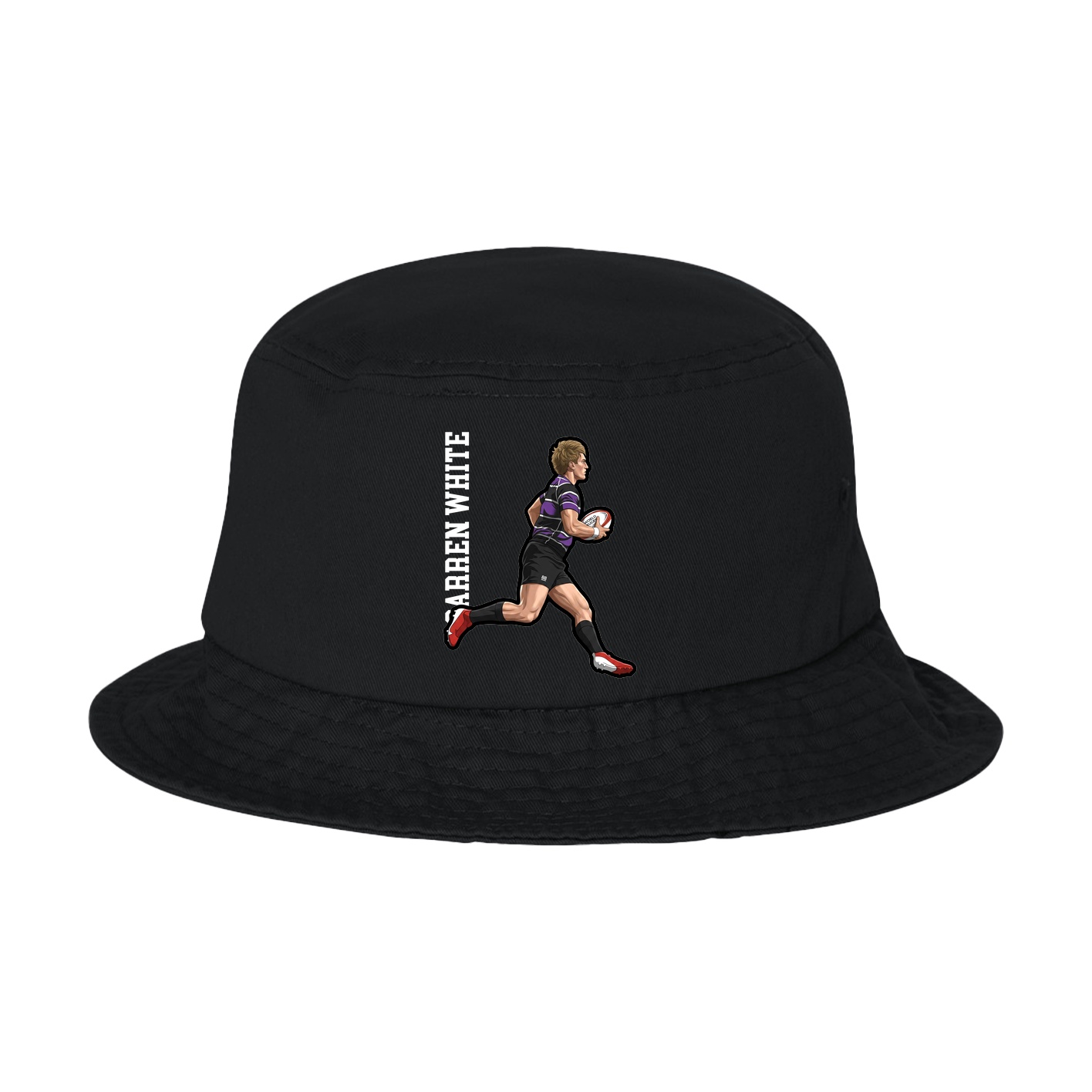 Bucket Cap — Name Vertical in Black