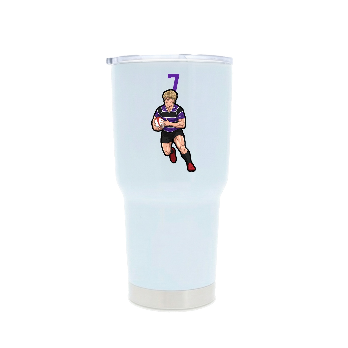 30oz Stainless Steel Tumbler — Number Top in White