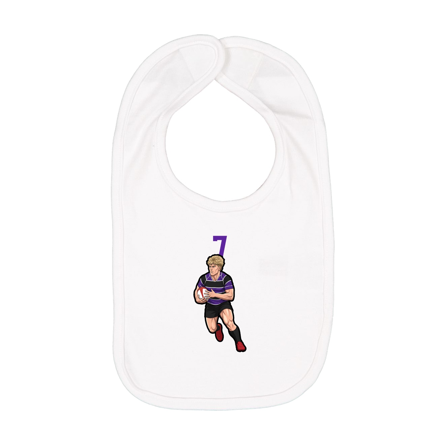 Infant Bib — Number Top in White