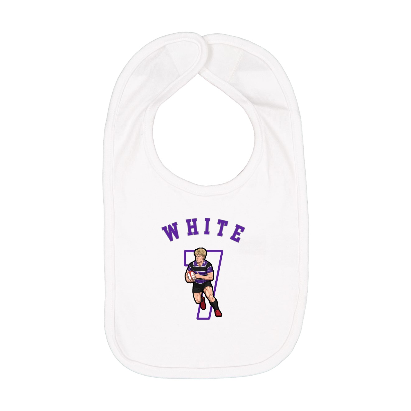 Infant Bib — Shirsey Arch in White