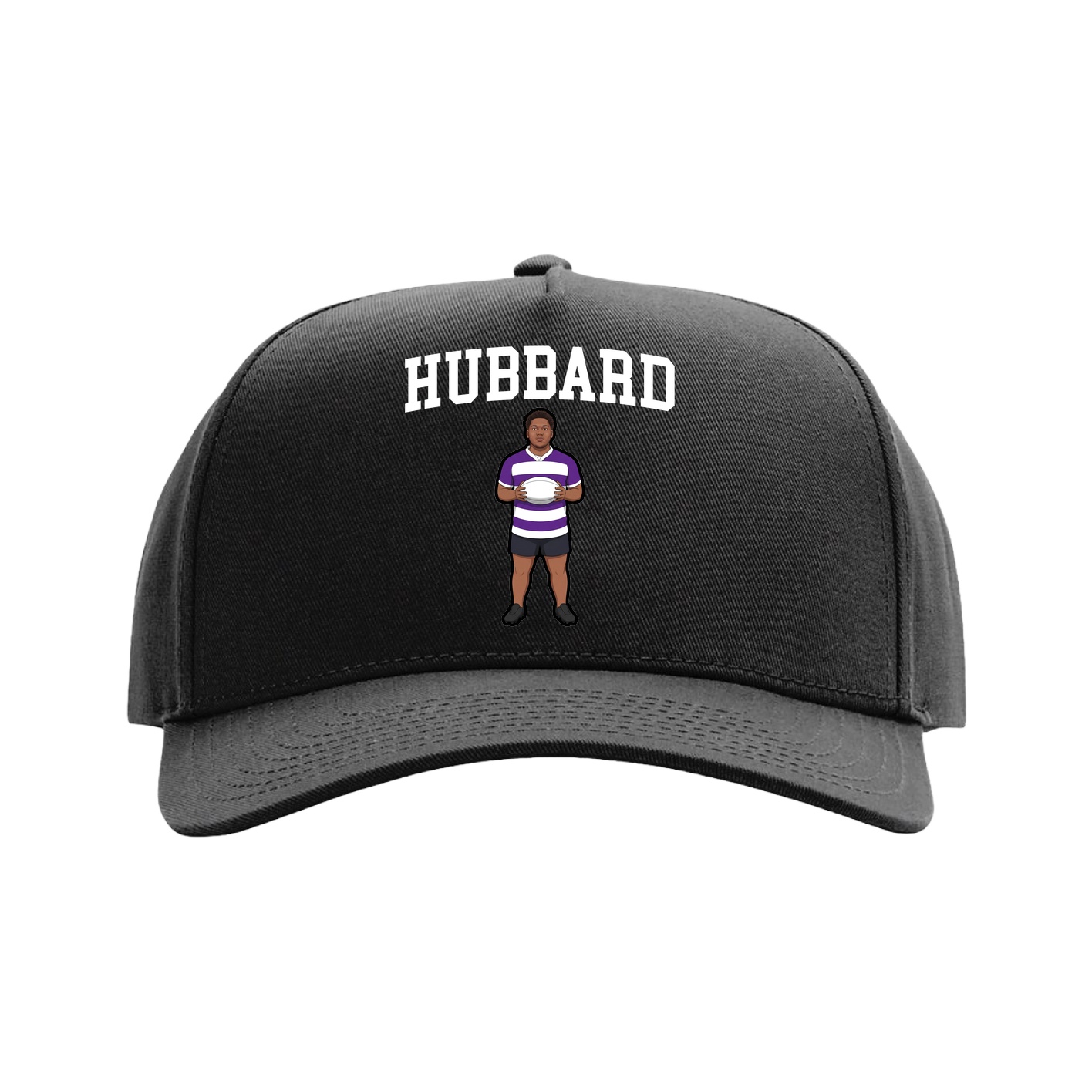 Full Fabric Five-Panel Champ Cap — Shirsey in Black