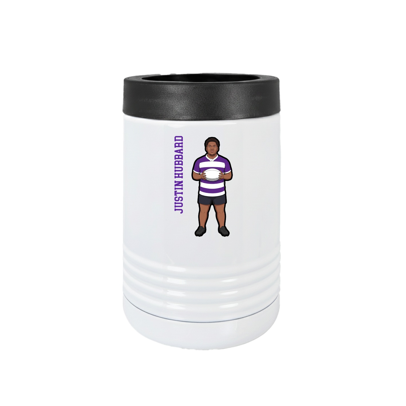 Beverage Holder — Name Vertical in White