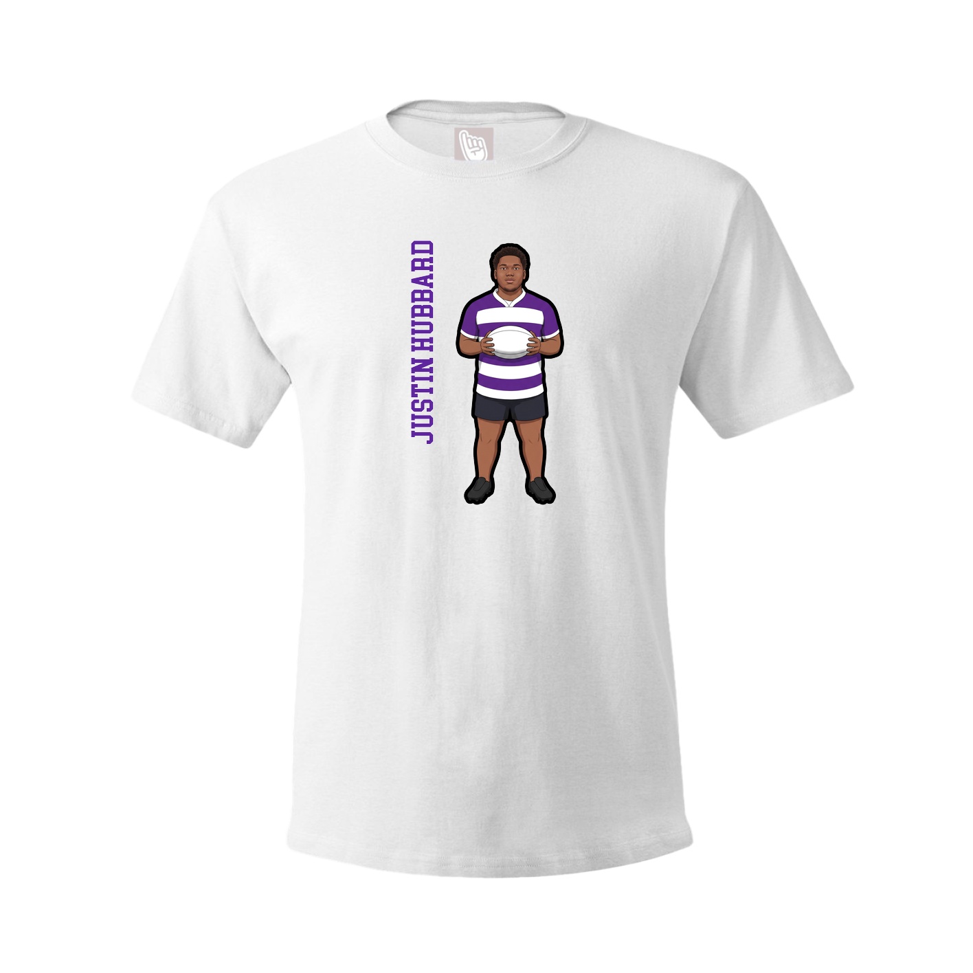 Youth Tee — Name Vertical in White