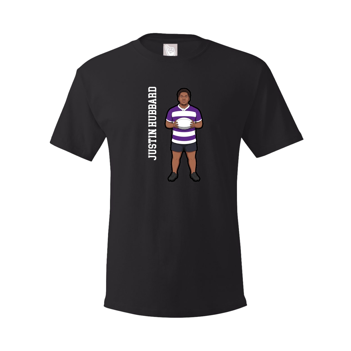 Youth Tee — Name Vertical in Black